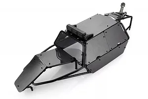 Rovan Black Steel GT Sand Rail Baja Roll Cage w/ Painted Black Panels, LED Light Bar & Spare Tyre Mount image 59779