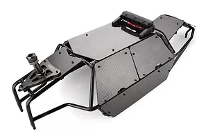 Rovan Black Steel GT Sand Rail Baja Roll Cage w/ Painted Black Panels, LED Light Bar & Spare Tyre Mount image 59780