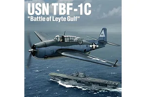 Academy 1/48 USN TBF-1C Avenger "Battle of Leyte Gulf" Bomber Scale Plastic Model Kit