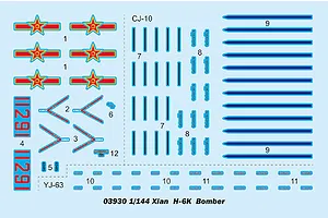 Trumpeter 1/144 Xian H-6K Strategic Bomber Scale Plastic Model Kit image 59829