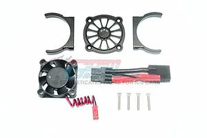 GPM Black Aluminium Motor Heat Sink w/ Cooling Fan Set image 59851