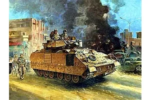 Academy 1/35 M2A2 Bradly Iraq 2003 Tank Scaled Plastic Model Kit