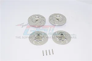 GPM Silver Aluminium Brake Disc Hex Adapters 4Pcs image 59943