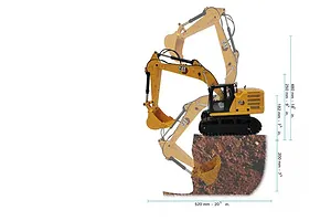 Caterpillar 1/16 320 Excavator w/ Grapple & Hammer Electric RC Excavator image 60059