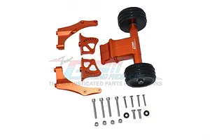 GPM Orange Aluminium Rear Wheelie Bar w/ Wing Mount Set image 60064