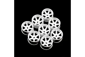 Yeah Racing Rear Plastic Wide Rim Set For 1/28 Kyosho Mini-Z AWD - White image 60329