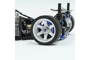 Yeah Racing Rear Plastic Wide Rim Set For 1/28 Kyosho Mini-Z AWD - White image 60331