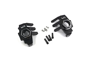 Yeah Racing Black Aluminium Front Steering Hubs For Axial RBX10 Ryft