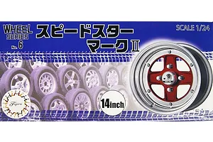 Fujimi 1/24 SSR Mark II 14inch Tyre &amp; Rim (Wheel-06) Scaled Plastic Model Kit