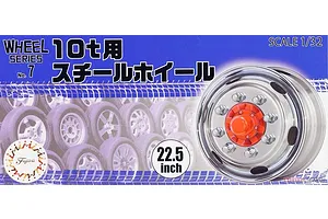 Fujimi 1/32 Truck Tyre & Rim Set for 10t 22.5inch (Wheel-07) Scaled Plastic Model Kit image 60663