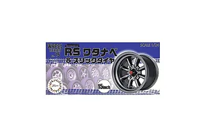 Fujimi 1/24 RS Watanabe &amp; Slick Tyre 15inch (Wheel-15) Scaled Plastic Model Kit