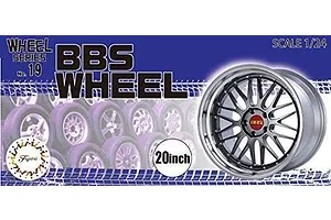 Fujimi 1/24 BBS Wheel 20inch Tyres &amp; Rims Set (Wheel-19) Scaled Plastic Model Kit