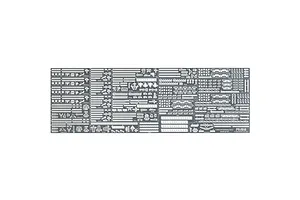 Fujimi 1/3000 Genuine Photo-Etched Parts for New Warship Collection Series 2 Detail Up Parts