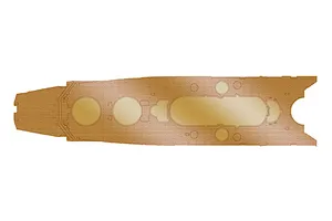 Fujimi 1/700 Genuine Wood Deck Seal for IJN Musashi Battleship (G-up No137) Detail Up Parts