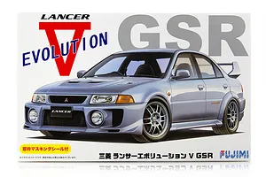 Fujimi 1/24 Mitsubishi Lancer Evolution V GSR w/ Window Frame Masking Scaled Plastic Model Kit