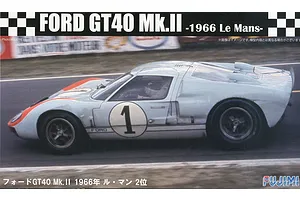 Fujimi 1/24 1966 Ford GT40 Mk-II Le Mans 2nd Scaled Plastic Model Kit image 60856