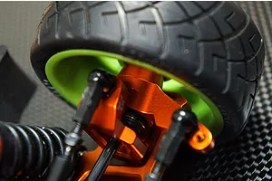 Yeah Racing Aluminium Front Steering Arm 2Pcs - Orange image 61249