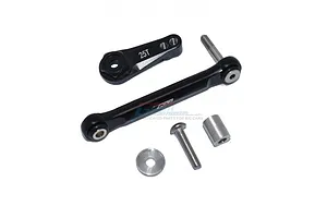 GPM Black Aluminium Losi Lazernut/Tenacity Steering Tie Rod and Servo Horn Set w/ Hardware