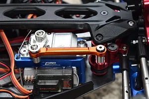 GPM Black Aluminium Losi Lazernut/Tenacity Steering Tie Rod and Servo Horn Set w/ Hardware image 2