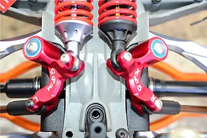 GPM Blue Aluminium Traxxas E-Revo Rear Rocker Arm Set w/ Hardware image 4