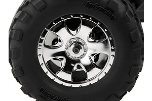 HPI 3.3" Savage GT2 Tyres on Warlock Chrome Rims - Glued Wheels 2Pcs image 6194