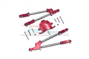 GPM Red Aluminium 1/5 Kraton 8S Rear Tie Rods w/ Stabiliser image 61954