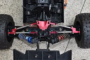 GPM Red Aluminium 1/5 Kraton 8S Rear Tie Rods w/ Stabiliser image 61956