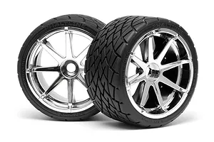 HPI 4.2" Savage Phaltline Tyres on Chrome Blast Rims - Glued Wheels 2Pcs image 6206