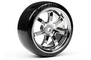 HPI 1.9" T-Drift Tyres on Chrome Rays 57S-Pro Rims - Wheels 2pcs image 6228