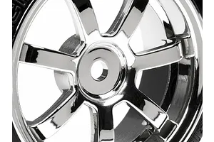 HPI 1.9" T-Drift Tyres on Chrome Rays 57S-Pro Rims - Wheels 2pcs image 6229
