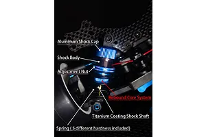 Yeah Racing Blue Drift Spec Shock-Gear 50mm Shock Set for 1/10 RC Car Chassis image 62290