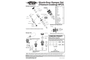 Yeah Racing Blue Drift Spec Shock-Gear 50mm Shock Set for 1/10 RC Car Chassis image 62291