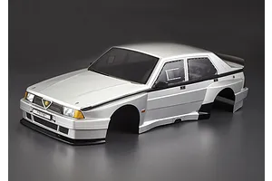 Killerbody 1/10 Alfa Romeo 75 Turbo Evoluzione Silver Painted Body Shell w/ Decals & Accessories image 62318