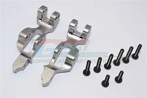 GPM Grey Silver Aluminium Rear Shock Mounts 2Pcs