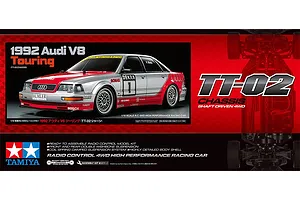Tamiya TT-02 1992 Audi V8 Touring RC On Road Car Electric 4WD 1/10 Scale Kit (No ESC) image 62651