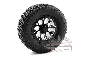 RGT 1.9" Black Aluminium Beadlock 8 Spoke Rims 2Pcs image 62883