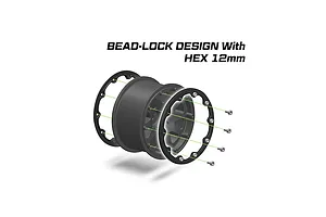 Louise 3.3&quot; ST-Uphill Tyres on 0 Offset Black Rims - Glued Wheels 2Pcs image 62927