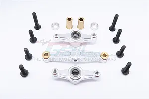 GPM Black Aluminium Steering Bell Crank/Drag Link Assembly w/ Bearings