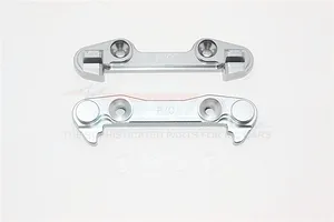 GPM Silver Aluminium Front Suspension Arm Pin Braces 2Pcs