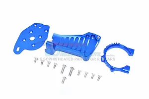 GPM Blue Aluminium Motor Mount w/ Heat Sink Fins 3Pcs image 63254