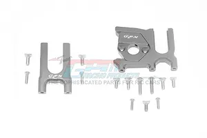 GPM Grey Silver Aluminium Front/Rear Centre Differential &amp; Motor Mount 3Pcs
