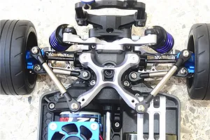 GPM Blue Titanium Rear Tie Rods w/ Stabiliser 3Pcs image 63330