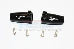 GPM Black Aluminium Rear Hubs 2Pcs