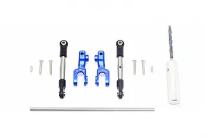 GPM Blue Aluminium Sway Bar Arms & Stainless Steel Sway Bar & Turnbuckles 5Pcs image 63383