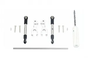 GPM Silver Aluminium Sway Bar Arms & Stainless Steel Sway Bar & Turnbuckles 5Pcs image 63384