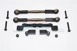GPM Black Aluminium Front Mount Holder w/ Spring Steel Turnbuckles 5Pcs