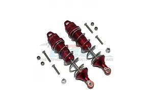 GPM LOSI Lasernut Tenacity Silver Aluminium Rear Spring Shocks Set 101mm