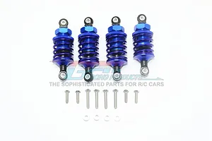 GPM Blue Aluminium Front &amp; Rear Adjustable Shocks 4Pcs