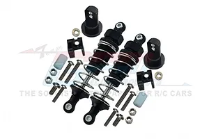 GPM Black Aluminium 70mm Front Adjustable Shocks 2Pcs w/ Mount Protector