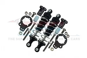 GPM Black Aluminium 75mm Rear Adjustable Shocks 2Pcs w/ Mount Protector